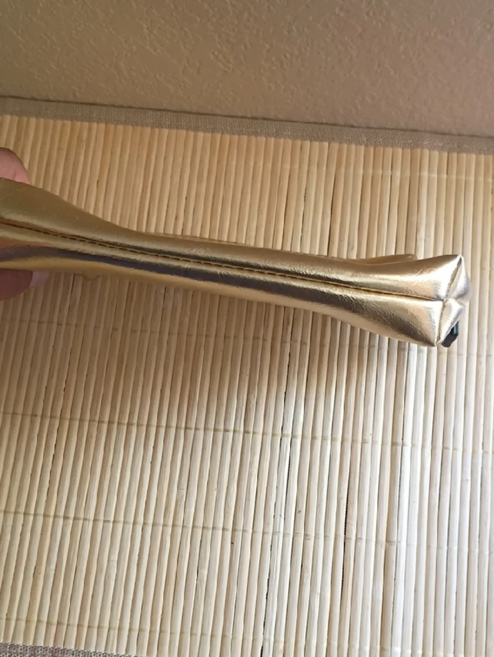 NWOT HAYWARD Metallic Gold Cosmetic Bag/Case/Purse
